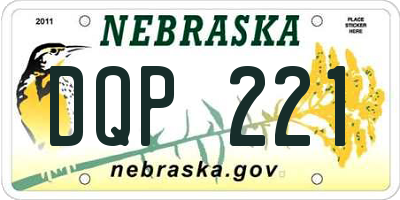 NE license plate DQP221