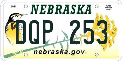 NE license plate DQP253