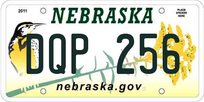 NE license plate DQP256