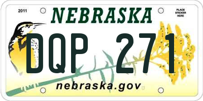 NE license plate DQP271