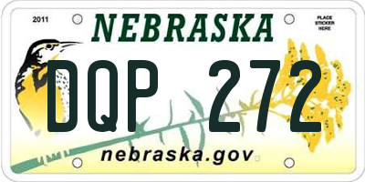 NE license plate DQP272