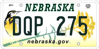 NE license plate DQP275