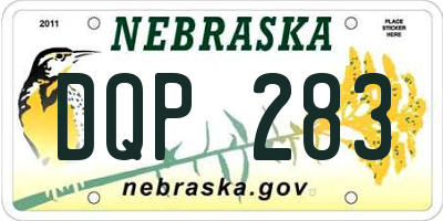 NE license plate DQP283