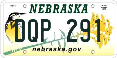 NE license plate DQP291