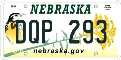 NE license plate DQP293