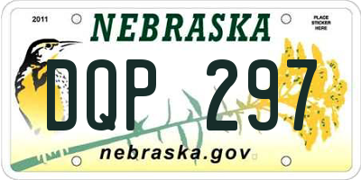 NE license plate DQP297