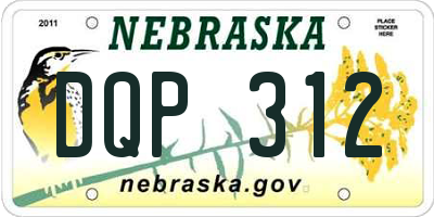 NE license plate DQP312