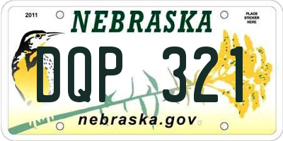 NE license plate DQP321