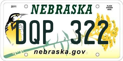 NE license plate DQP322