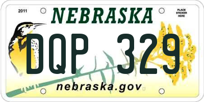 NE license plate DQP329