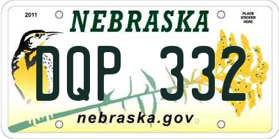 NE license plate DQP332