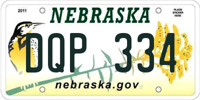 NE license plate DQP334