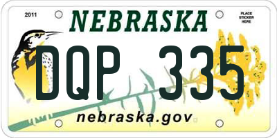 NE license plate DQP335