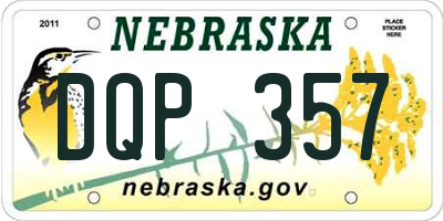 NE license plate DQP357