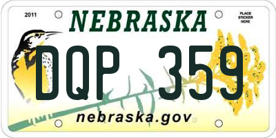 NE license plate DQP359