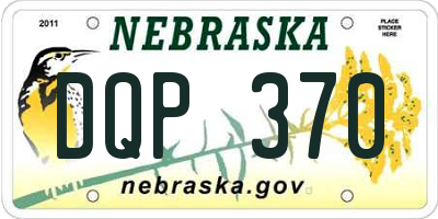 NE license plate DQP370
