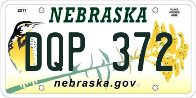 NE license plate DQP372