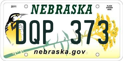 NE license plate DQP373