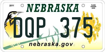 NE license plate DQP375