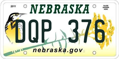 NE license plate DQP376