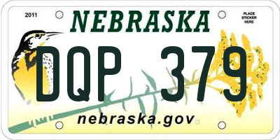 NE license plate DQP379