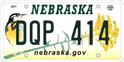 NE license plate DQP414