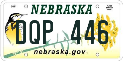 NE license plate DQP446
