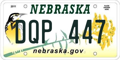 NE license plate DQP447