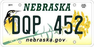 NE license plate DQP452