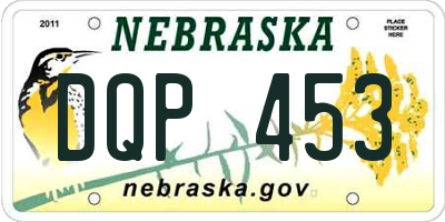 NE license plate DQP453