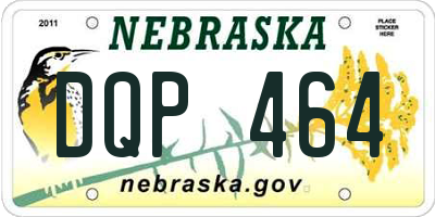 NE license plate DQP464