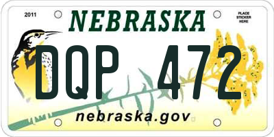 NE license plate DQP472