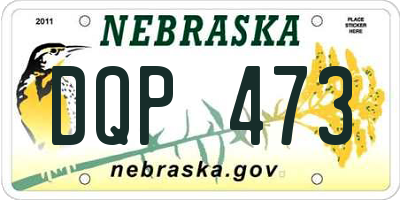 NE license plate DQP473