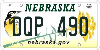 NE license plate DQP490