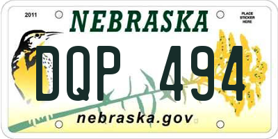 NE license plate DQP494