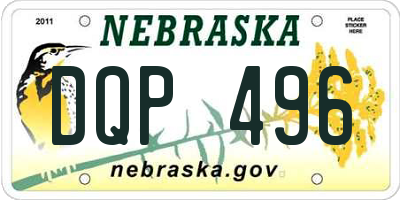 NE license plate DQP496