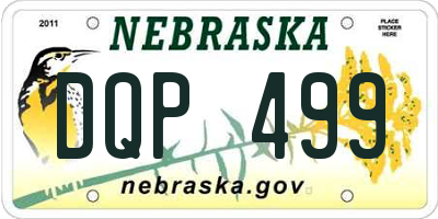 NE license plate DQP499