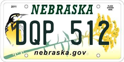 NE license plate DQP512