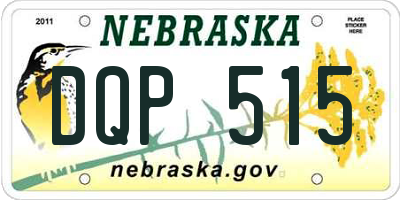 NE license plate DQP515
