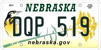 NE license plate DQP519