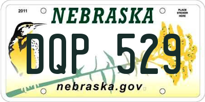 NE license plate DQP529
