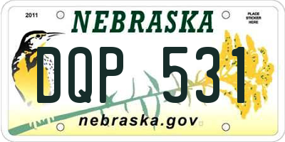 NE license plate DQP531