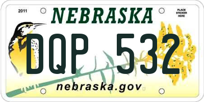 NE license plate DQP532