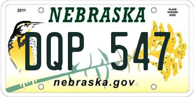 NE license plate DQP547