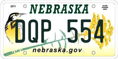 NE license plate DQP554