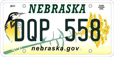 NE license plate DQP558