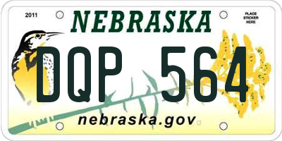 NE license plate DQP564