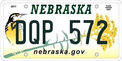NE license plate DQP572