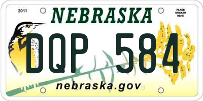 NE license plate DQP584