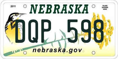 NE license plate DQP598